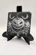 Halloween pumpkin patch slate coaster
