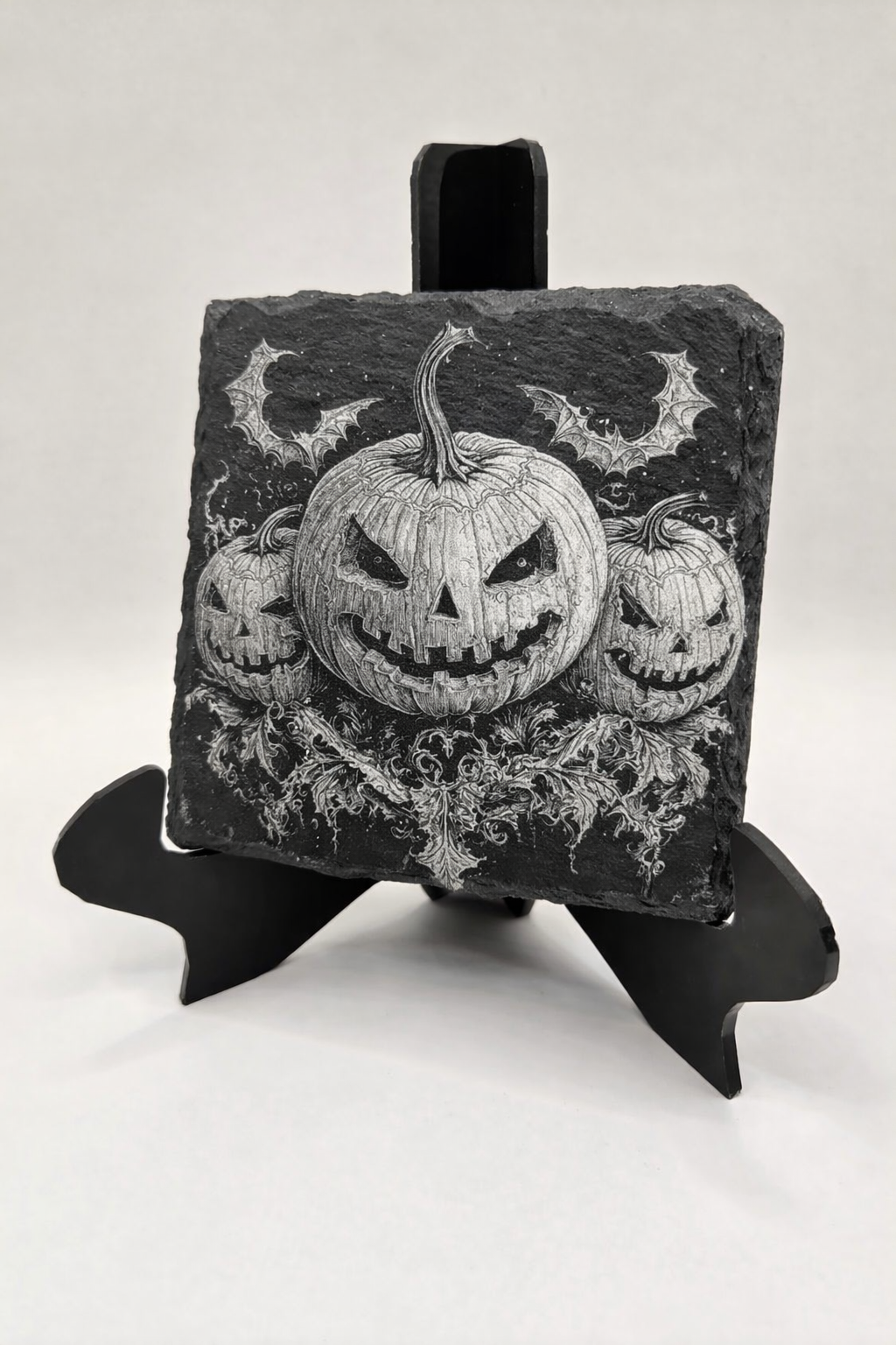 Halloween pumpkin patch slate coaster