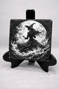 Witch on the waves slate coaster