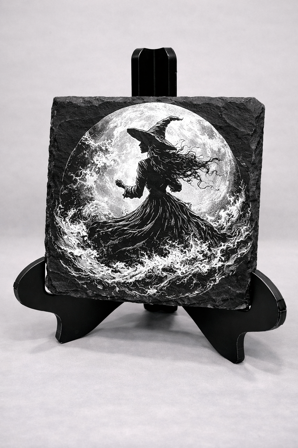 Witch on the waves slate coaster