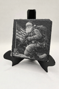 Soldier Santa slate coaster